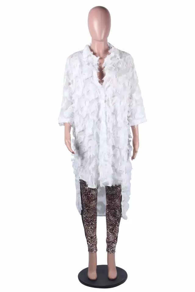 Stacey feather midi dress π