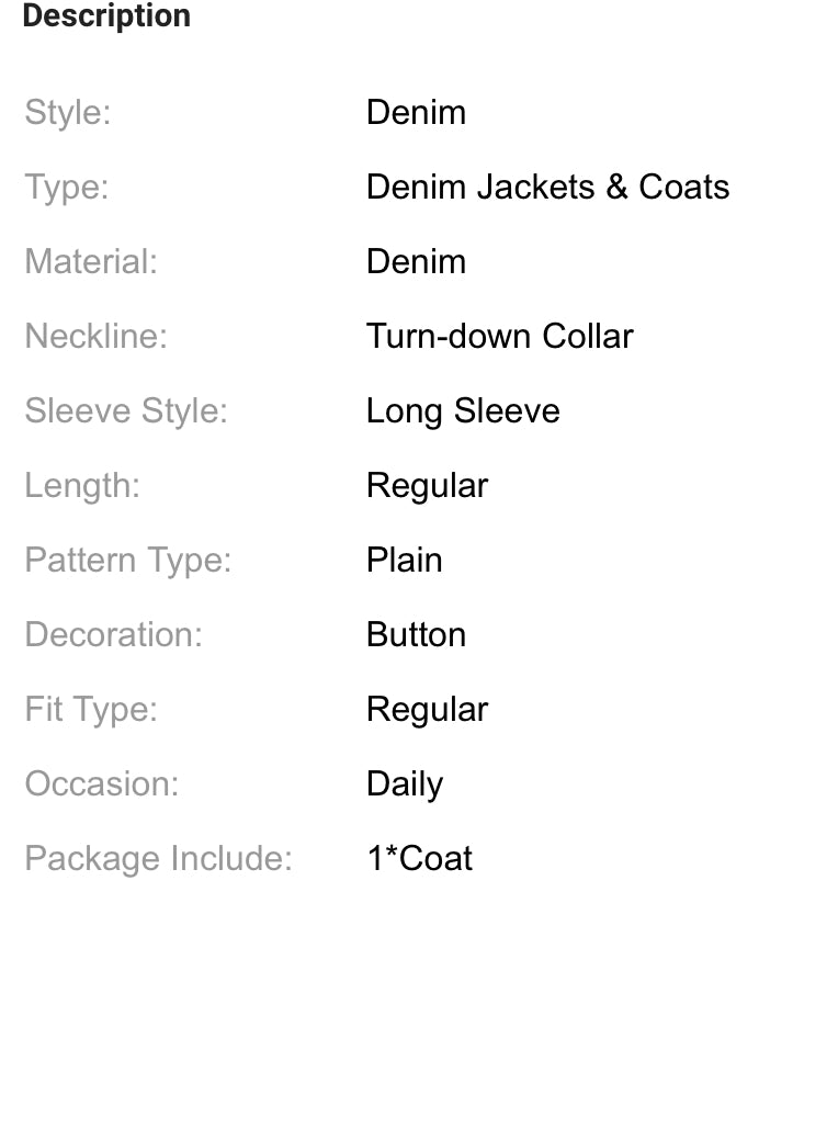 Denim distressed long jacket π