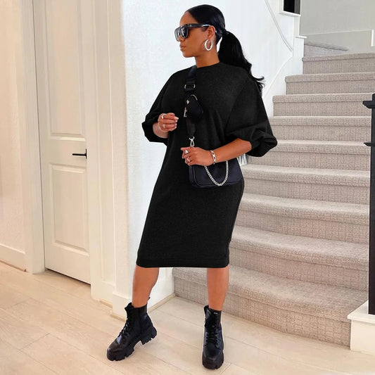 Puffer sleeves dress