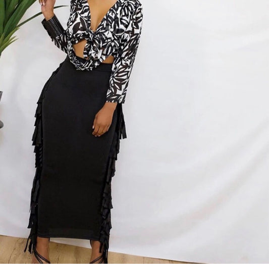 Tassel long skirt💕