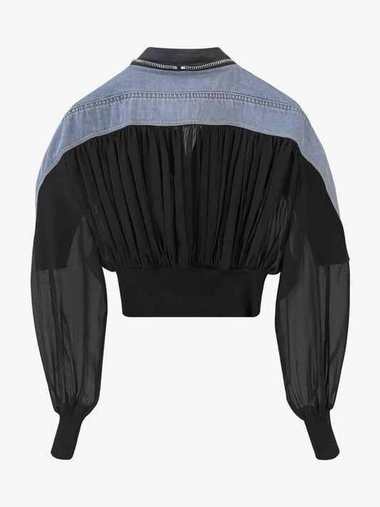 Denim and shear crop💕